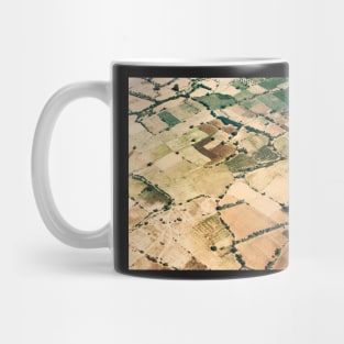 Aerial Shot of Plots of Farmland in South East Asia Mug